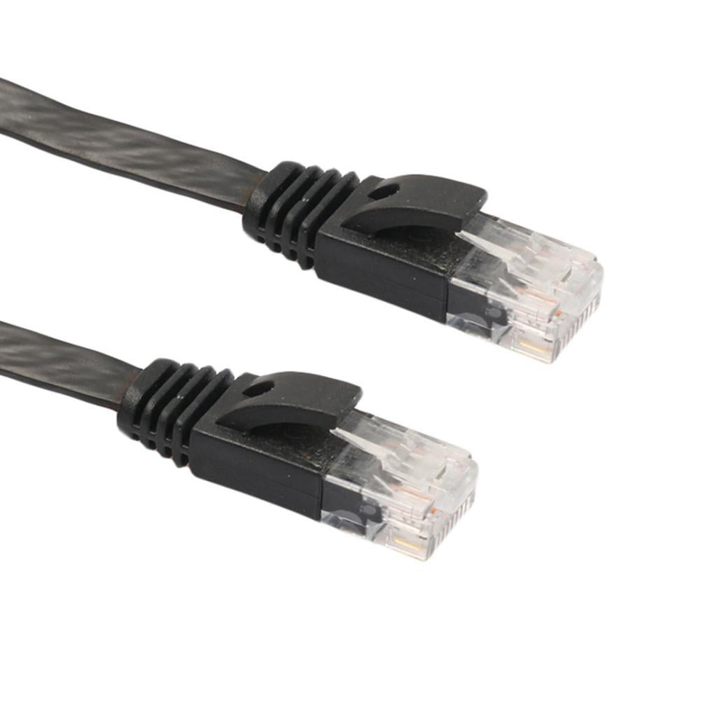 CAT6 Ethernet Network LAN Cable Flat UTP Patch Router Black 30 Meters