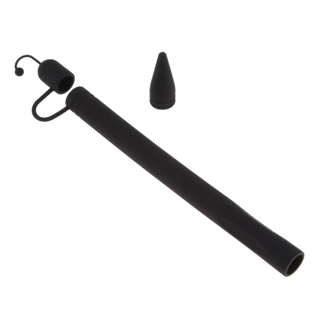 Pencil Case Holder Pen Cover with Cap Holder & Nib Cover for Apple Pencil Black