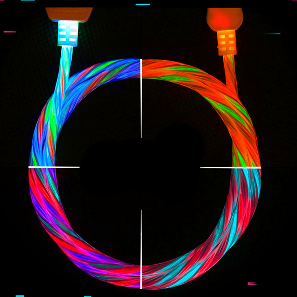 Light-up LED USB Data Sync Charger Cable Luminous Charging Cord for Android