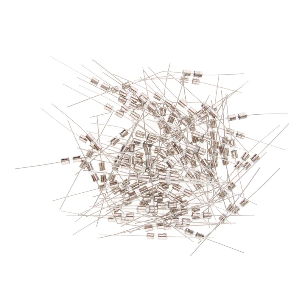 100Piece 1A 250V Slow-Blow Glass Cartridge Fuses 3x10mm Metal