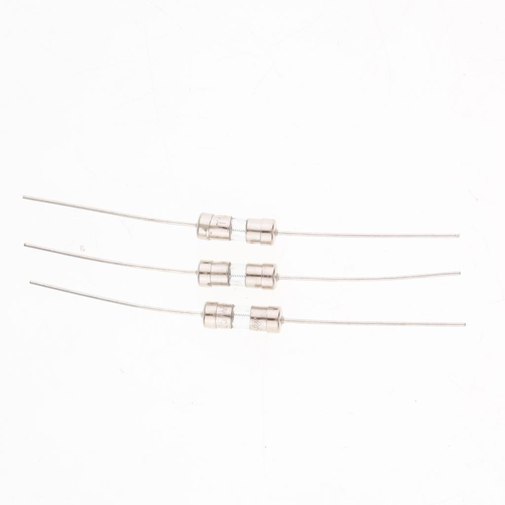 100Piece 1A 250V Slow-Blow Glass Cartridge Fuses 3x10mm Metal