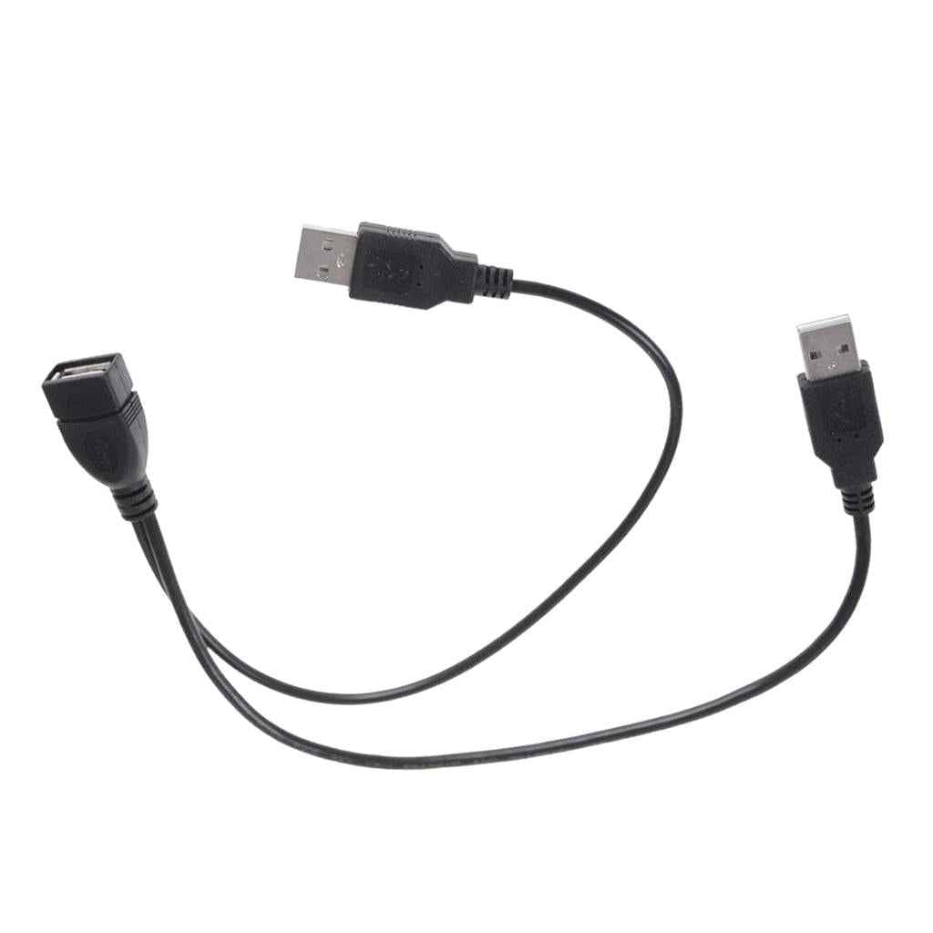 20cm USB2.0 Splitter Y 1 Female to 2 Male Data Charger Cable Extension Cord