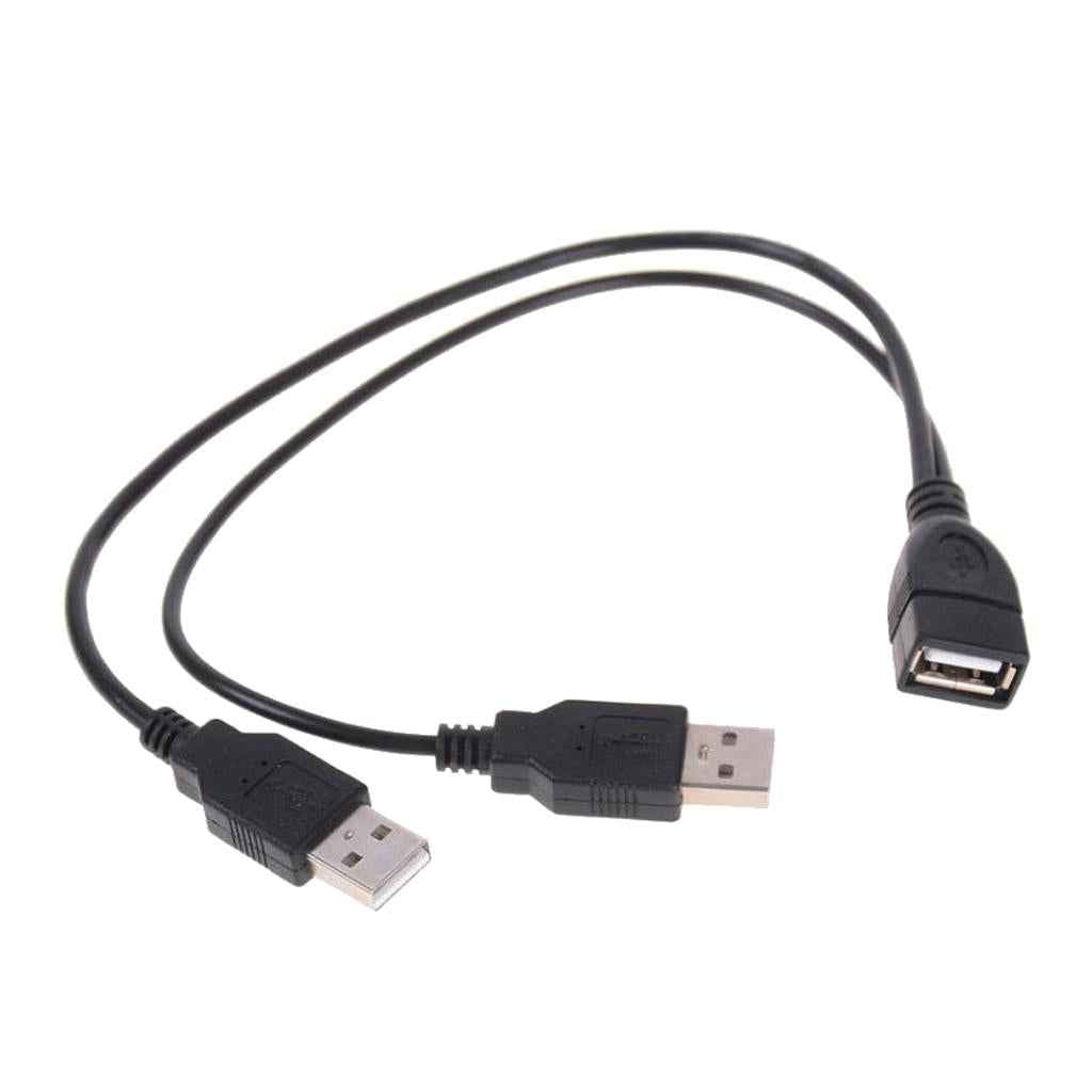 20cm USB2.0 Splitter Y 1 Female to 2 Male Data Charger Cable Extension Cord