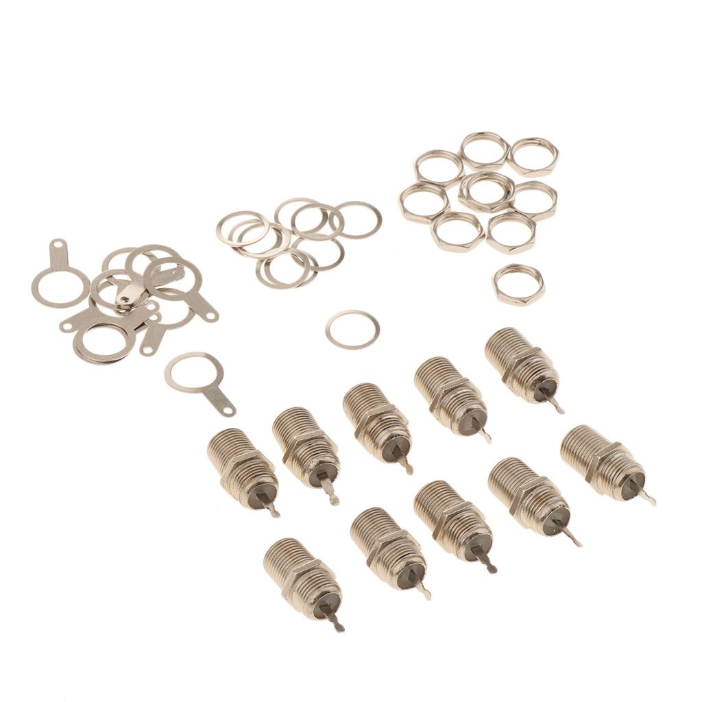 3x1Set F-Type Female RF Connector&Nut&Gasket Kits for Television Set-top-box