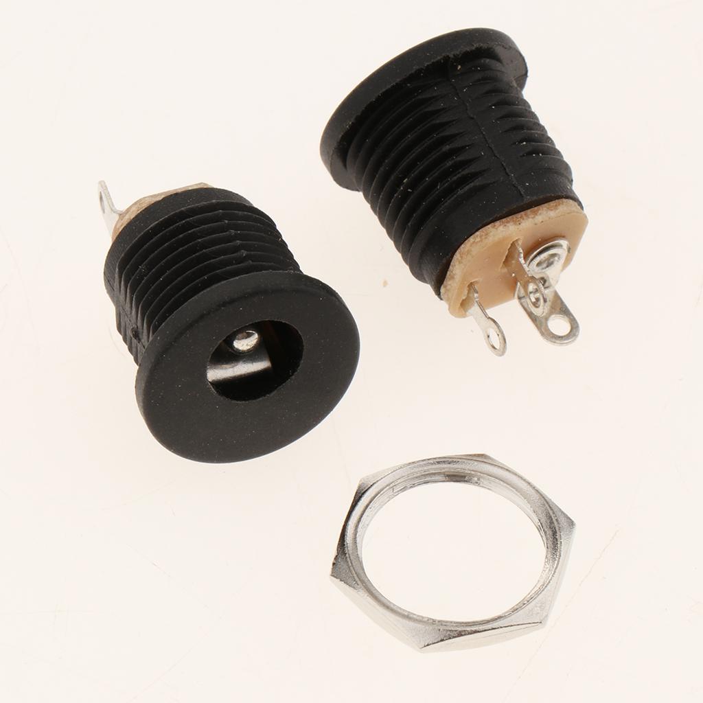3x10Pieces DC 5.5x2.5mm Power Supply Jack Socket and Screw Nuts