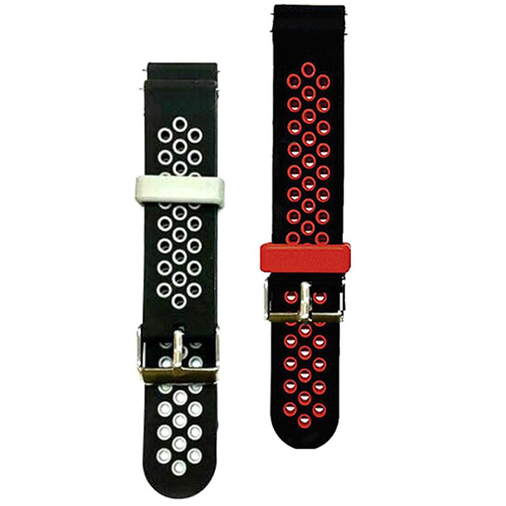 2 Pieces Replacement two-color Silicone Watch Wrist Sport Band Straps