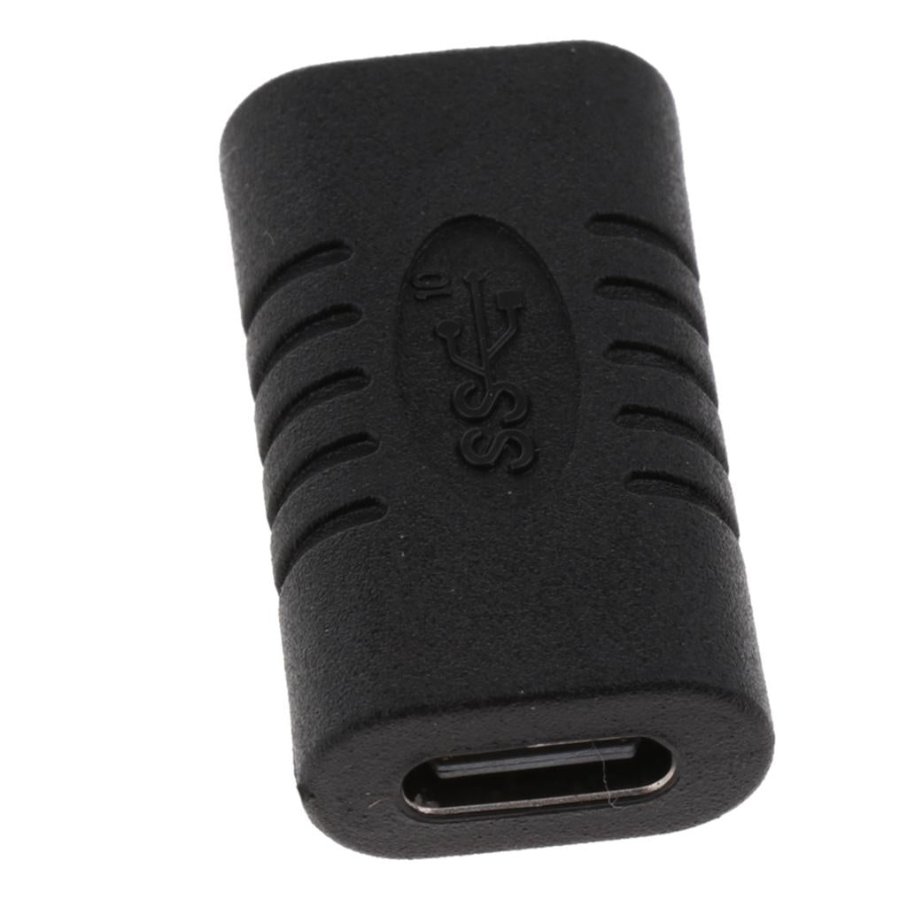2xUSB 3.1 Type C Female to Female Adapter Connector Black