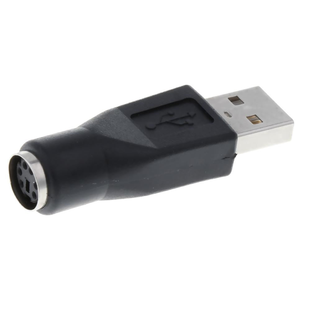 3xReplacement USB Male to PS/2 Female Converter Changer Adapter Black