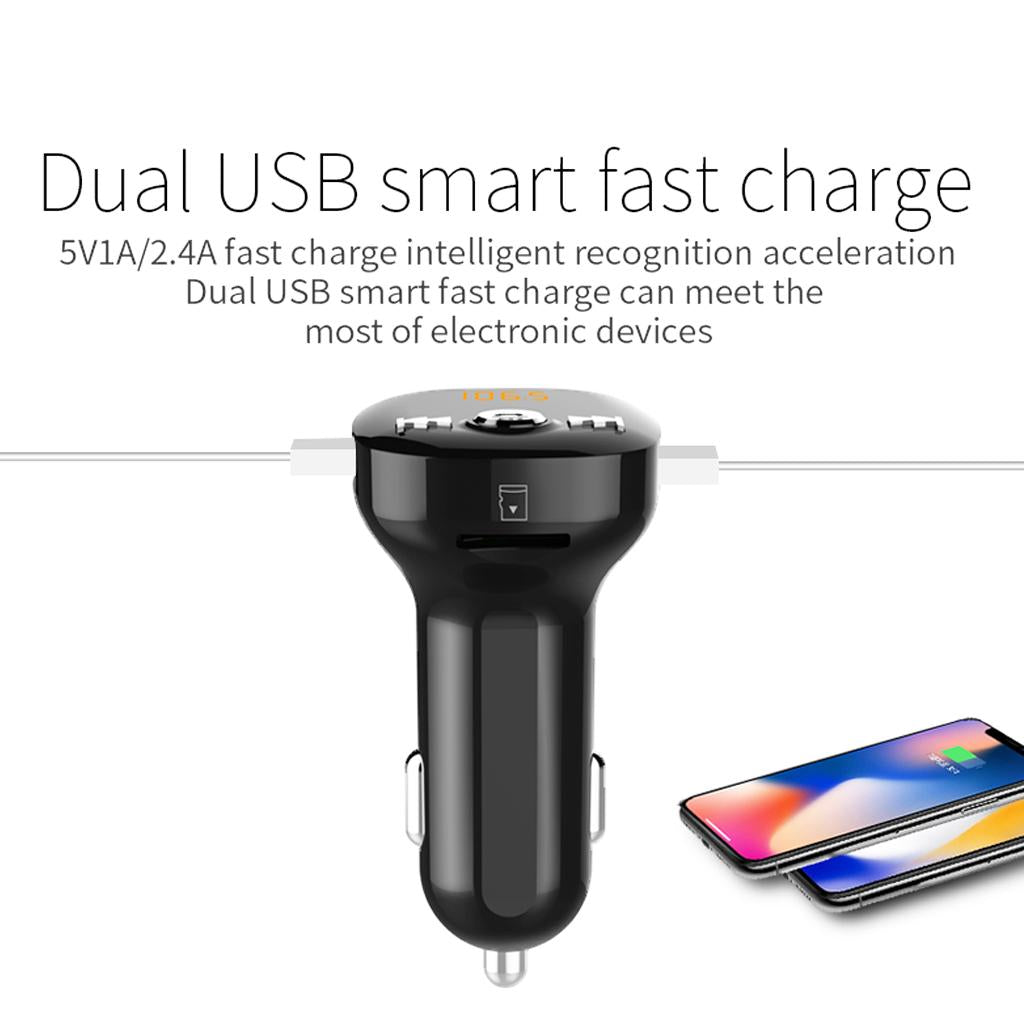 Car Bluetooth TF U Disk Cell Phone MP3 FM Transmitter Handfree Calling Nav