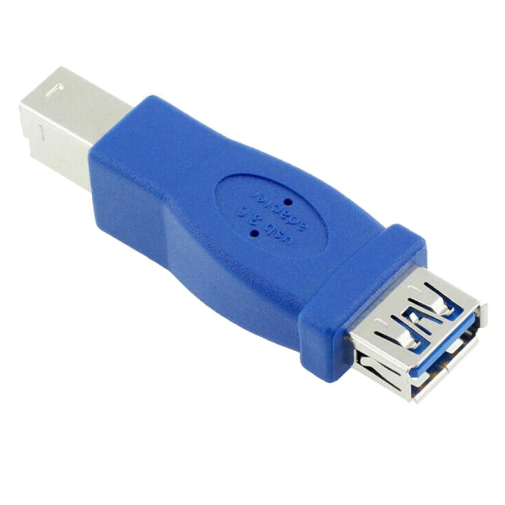 4xPrinter Male to USB 3.0 Type A Female Converter Adapter, Blue