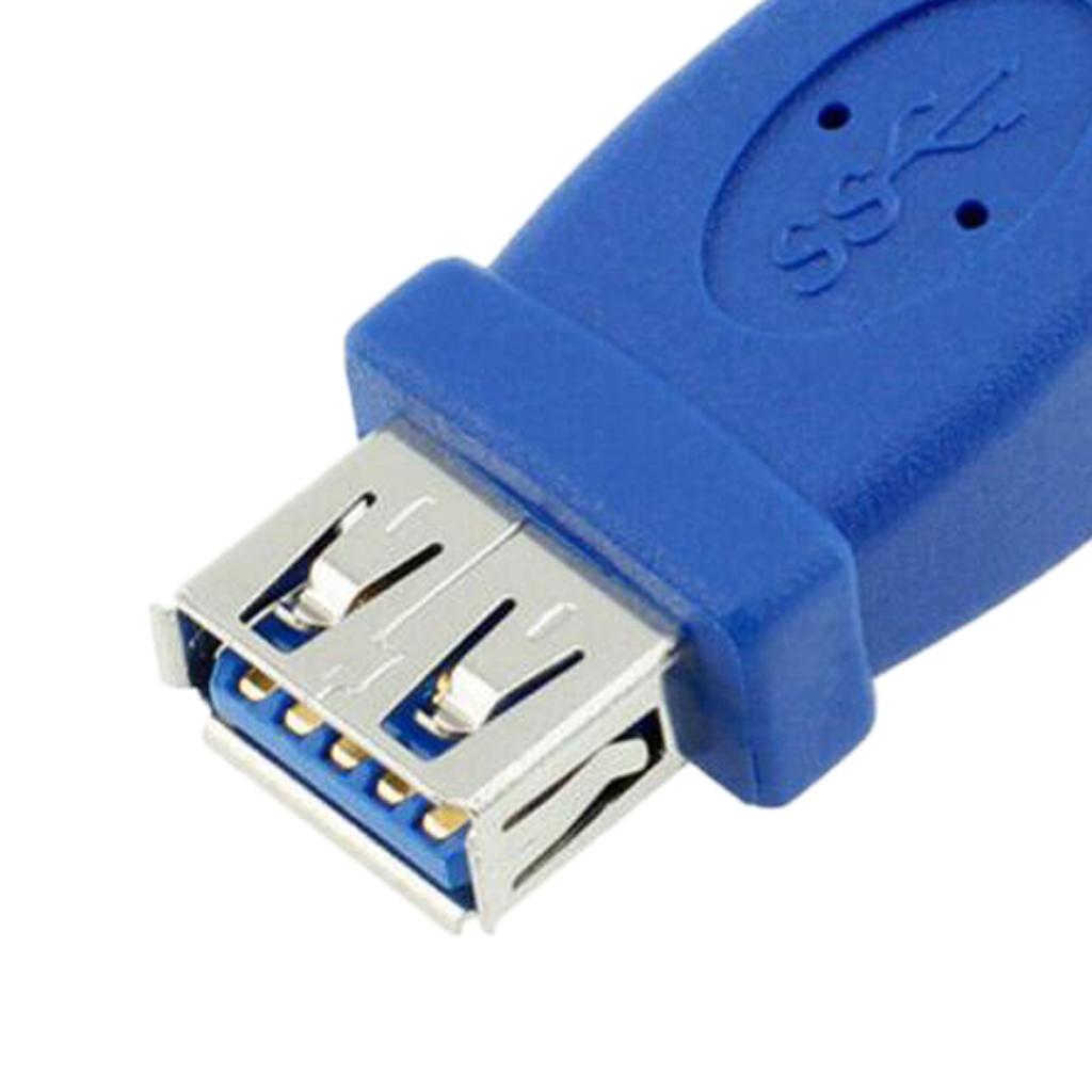 4xPrinter Male to USB 3.0 Type A Female Converter Adapter, Blue