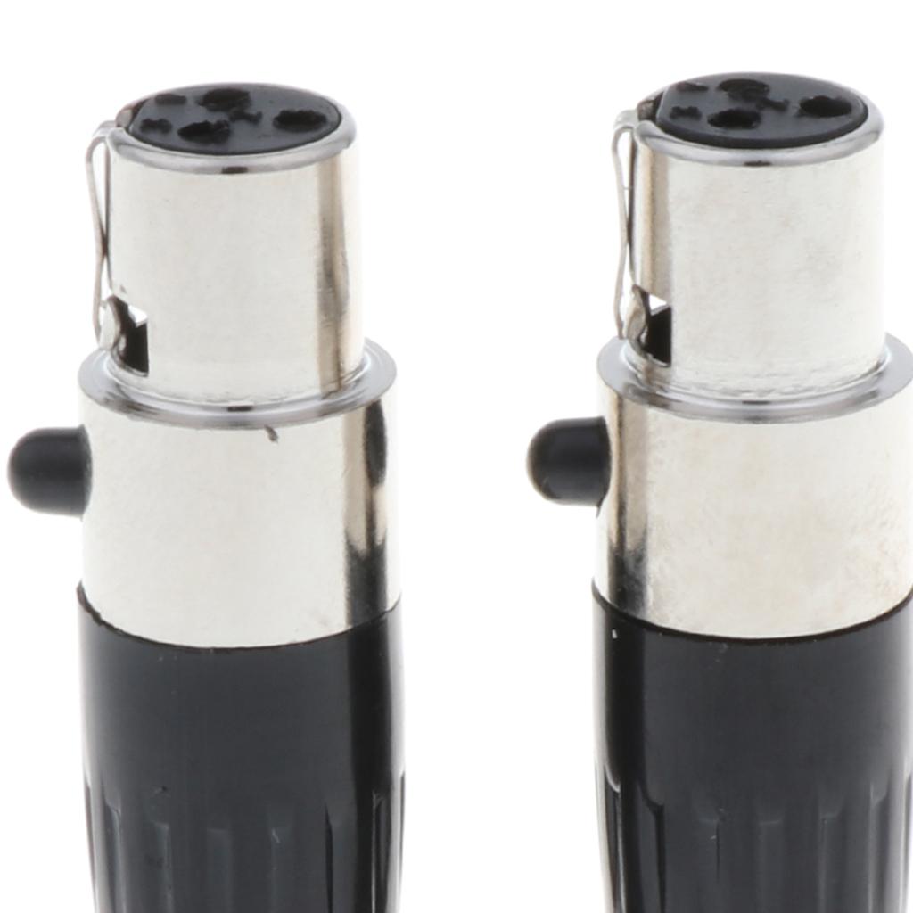2x 5mm 3 Pin Female Plug Cable Connector Universal Fit for Audio Microphone