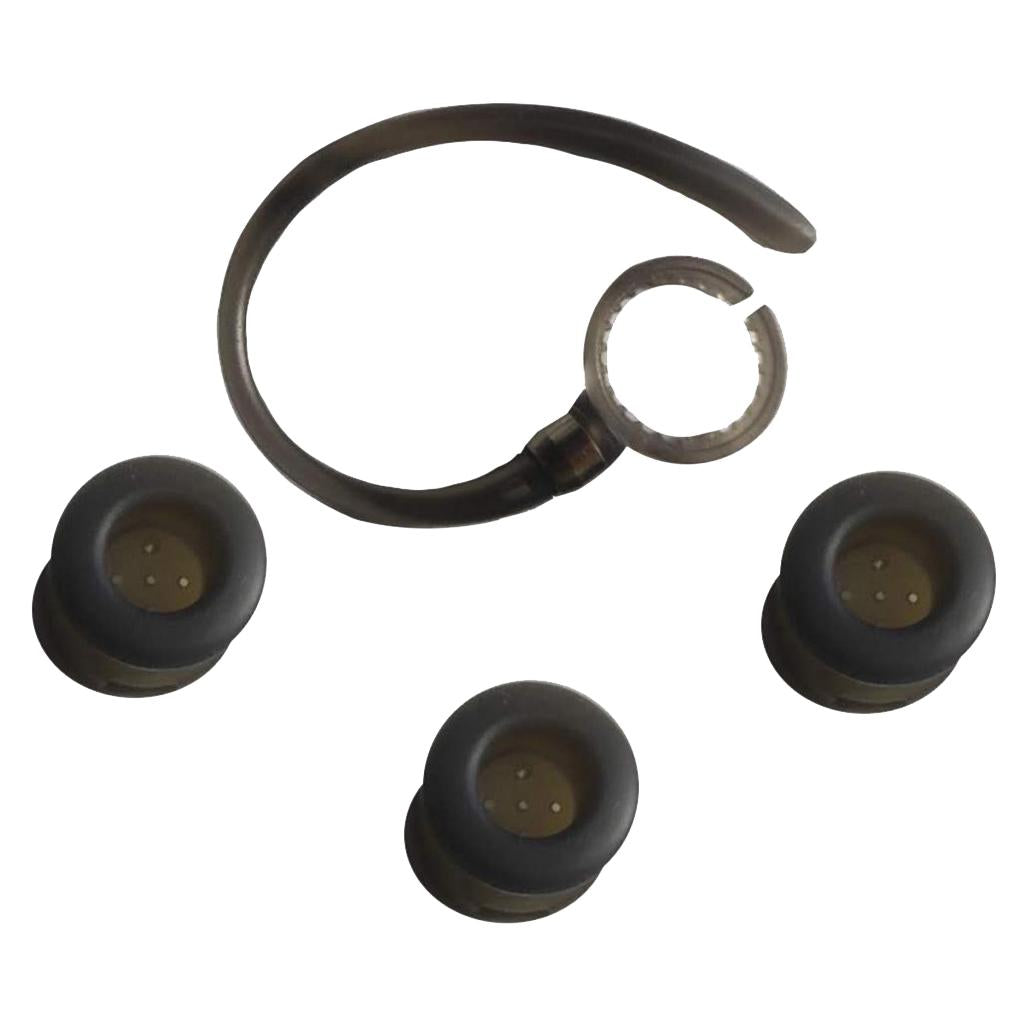 4x3Pieces Round Ear bud Gel Earbuds + Earhook For MOTOROLA ELITE FLIP HZ720