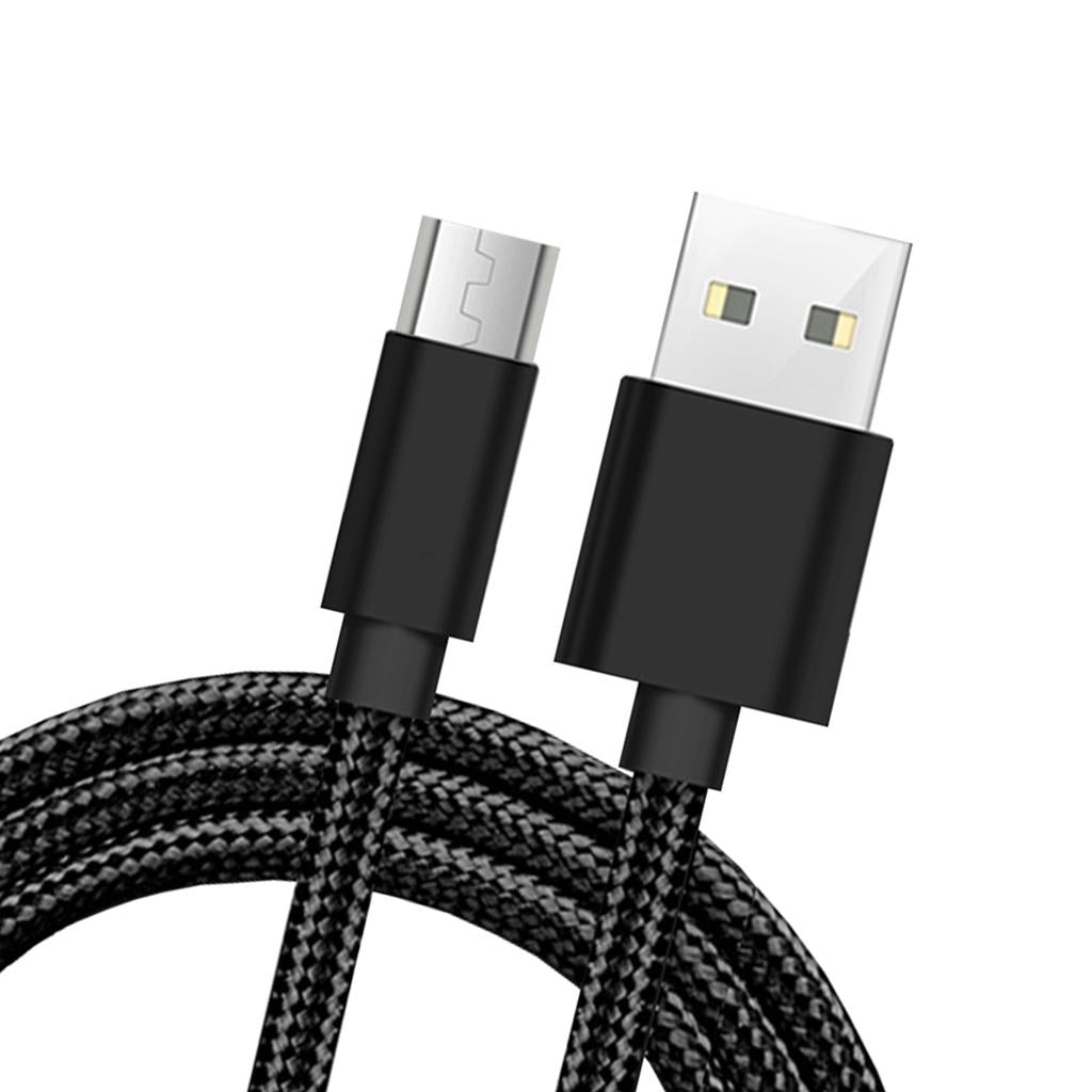 2xHeavy Duty USB Charger Charging Lead Data Cable 2M for Android Black