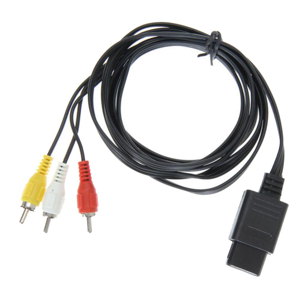 4xRCA to AV Audio/Video TV Composite Cable Cord for Nintendo GameCube N64 SNES
