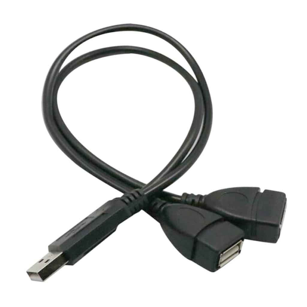 USB 2.0 Y Adapter Male To 2 Dual Female Jack Y Splitter Cord Cable Adapter