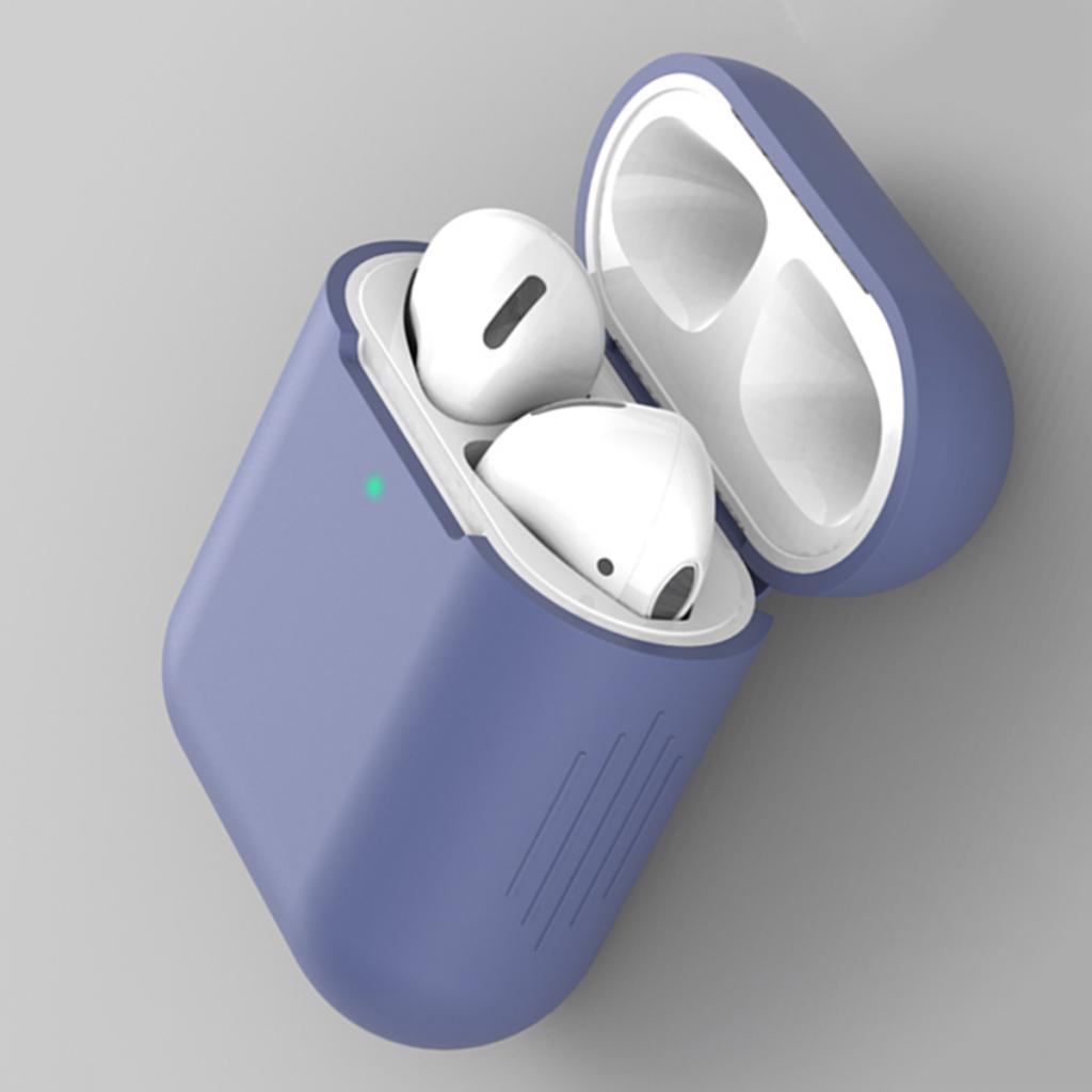 2xEarphones Protective Cover for Airpods Wireless Earphone Case Midnight blue