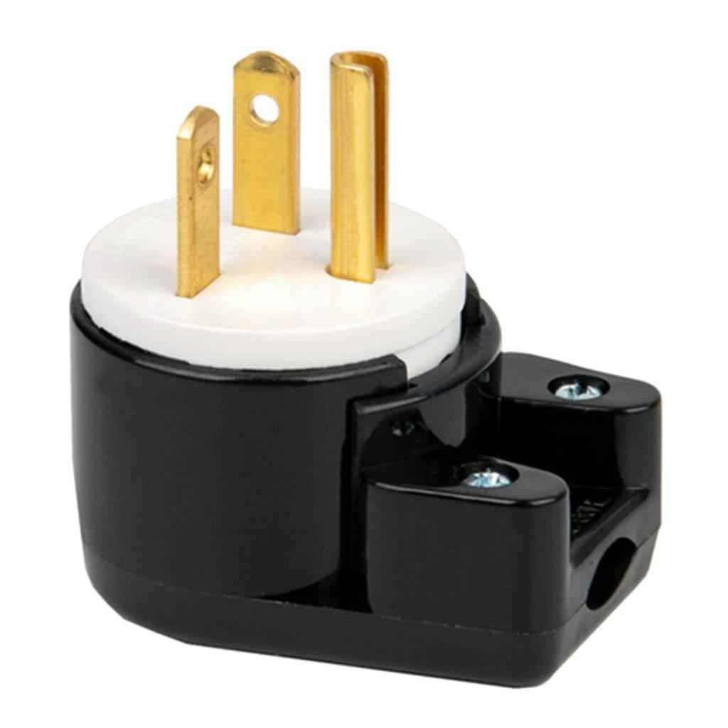 NEMA LK7620P 6-20P Grounding Locking Plug, 20A 250V AC, 2 Pole 3 Wire Bend
