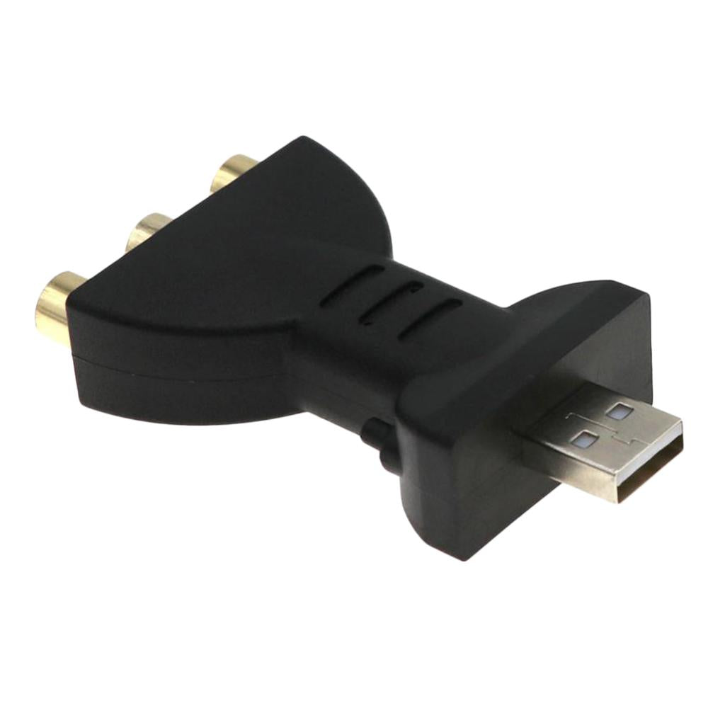 4xUSB Male To 3 RCA Female Audio Video Adapter AV Converter Cable Cord HDTV TV