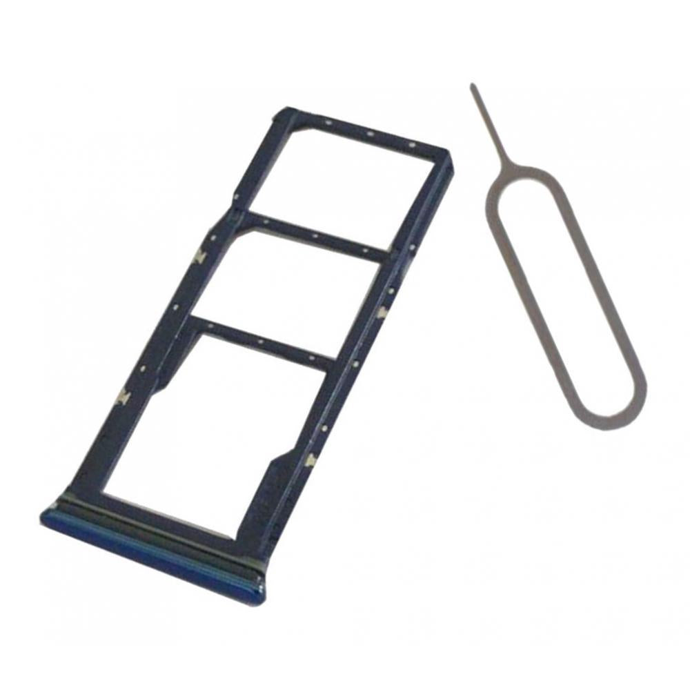 4xDual Sim + Memory Card Tray Holder For Samsung Galaxy  A9 2018 A920 Blue