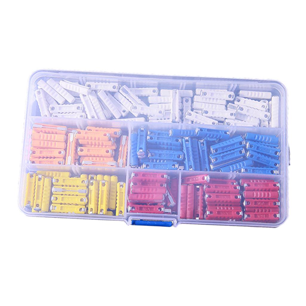 200Pieces Auto Blade Car Fuses Box Holder Assortment Kit Replacement 5A-25A 