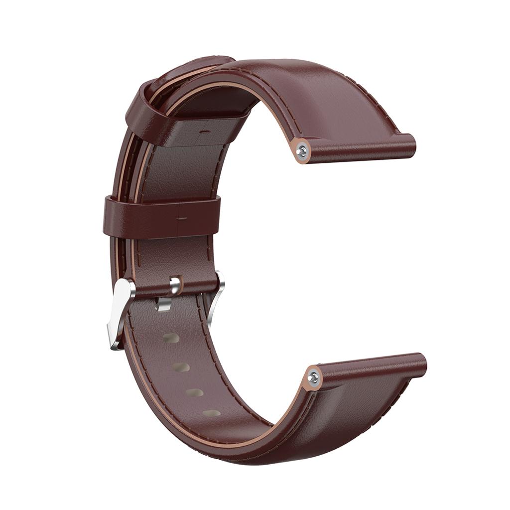 Handmade Cowhide Leather Wrist Watch Band w/ Stainless Steel Buckle Brown