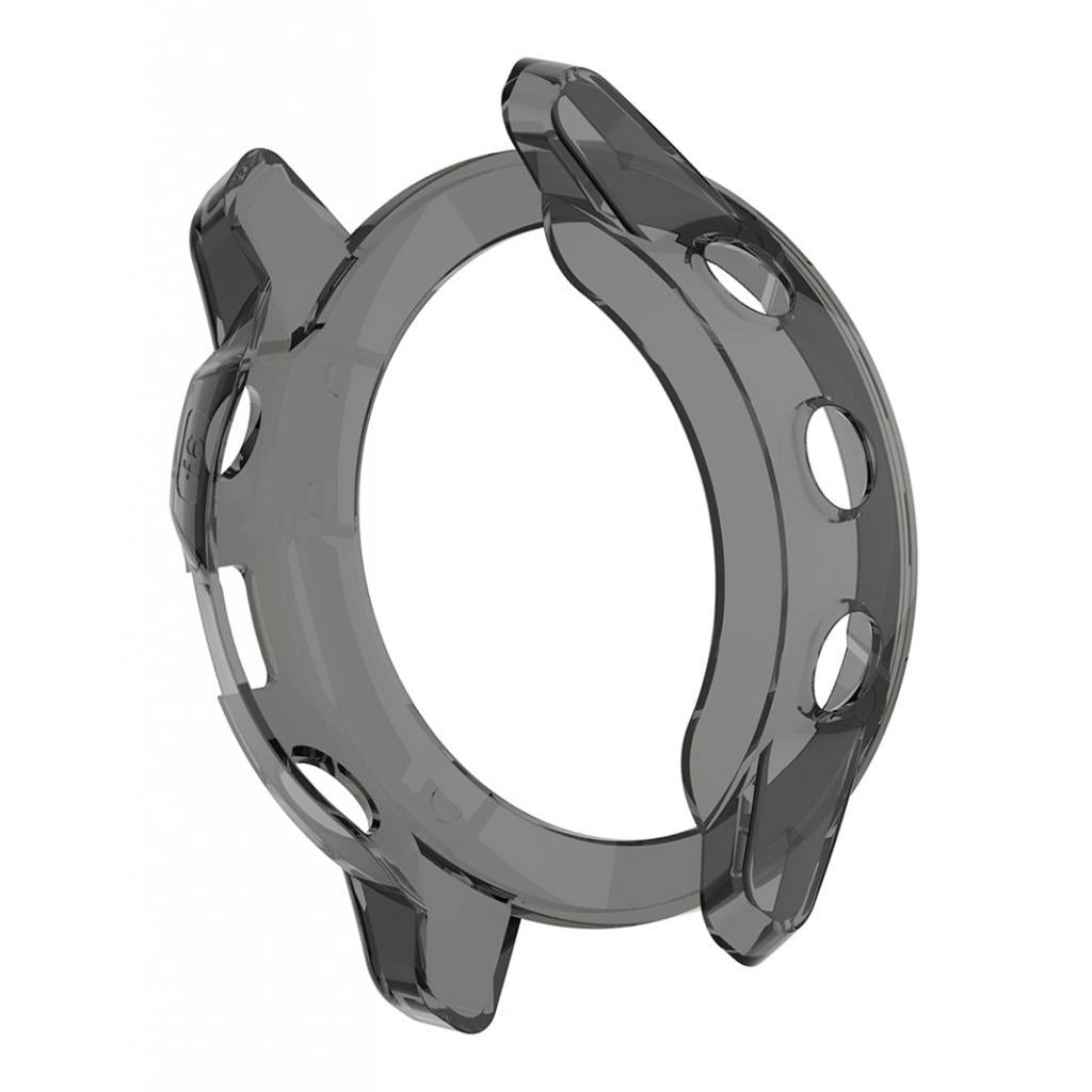 2xSilicone Full Cover Screen Protective Case For Garmin Fenix 6s  Black