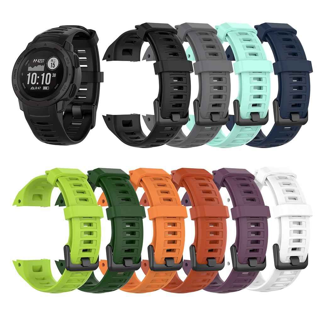 For Garmin Instinct Replacement Watch Strap Sillion Wrist Watch Band Grey