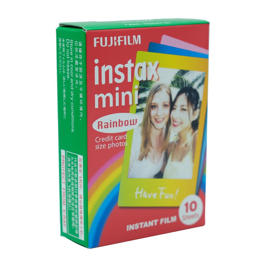 10Sheets Cartoon Rainbow Edge Film Photo Paper For Fujifilm Instax 7/8/9/10