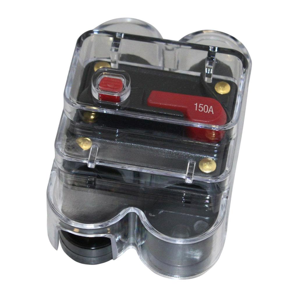 CAR STEREO AUDIO CIRCUIT BREAKER FUSE INLINE FOR 12V DC CAR A/V SYSTEM 150A