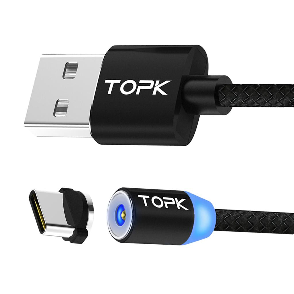2xMagnetic Charging / Date Sync Cable Adapter TYPE-C Cable Head, Black