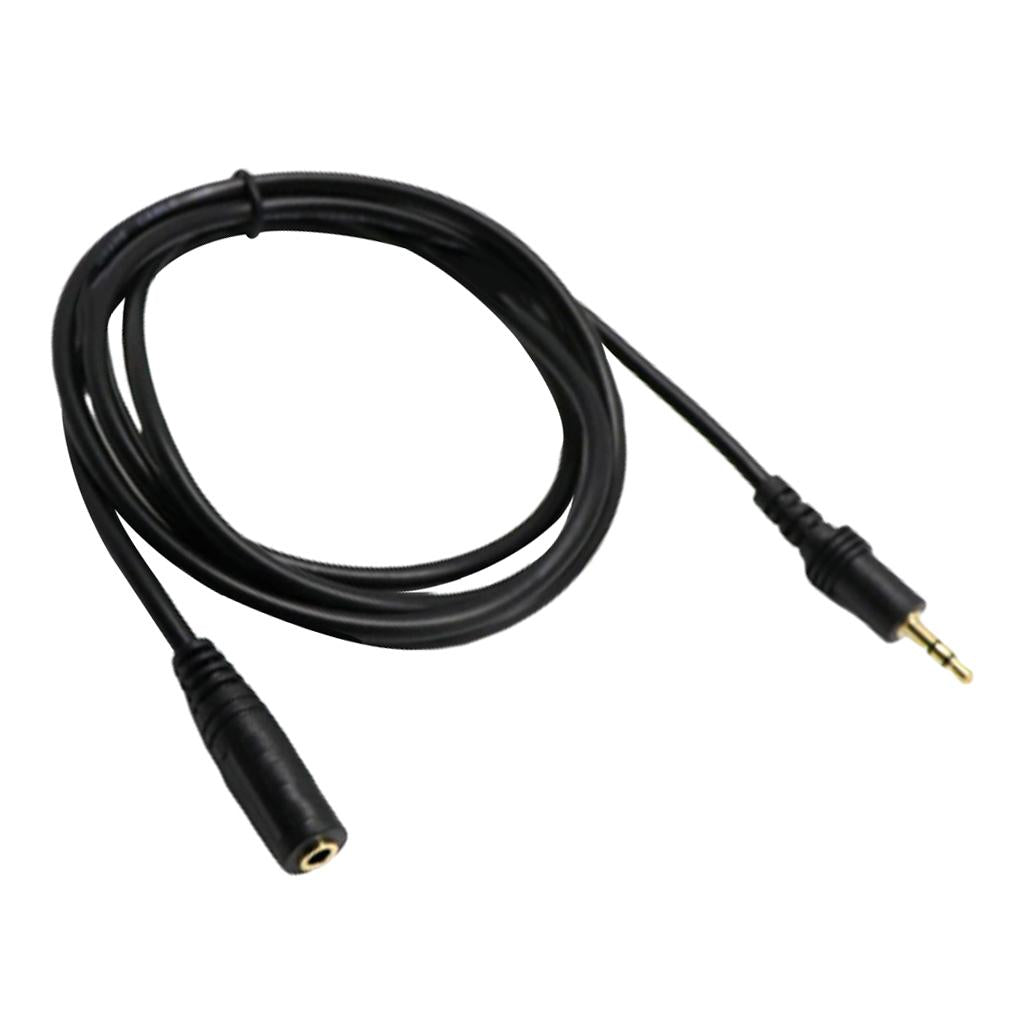3x3.5mm 1/8 Male Female Plug Stereo Headphone Cable Cord Connector New 1.5m"