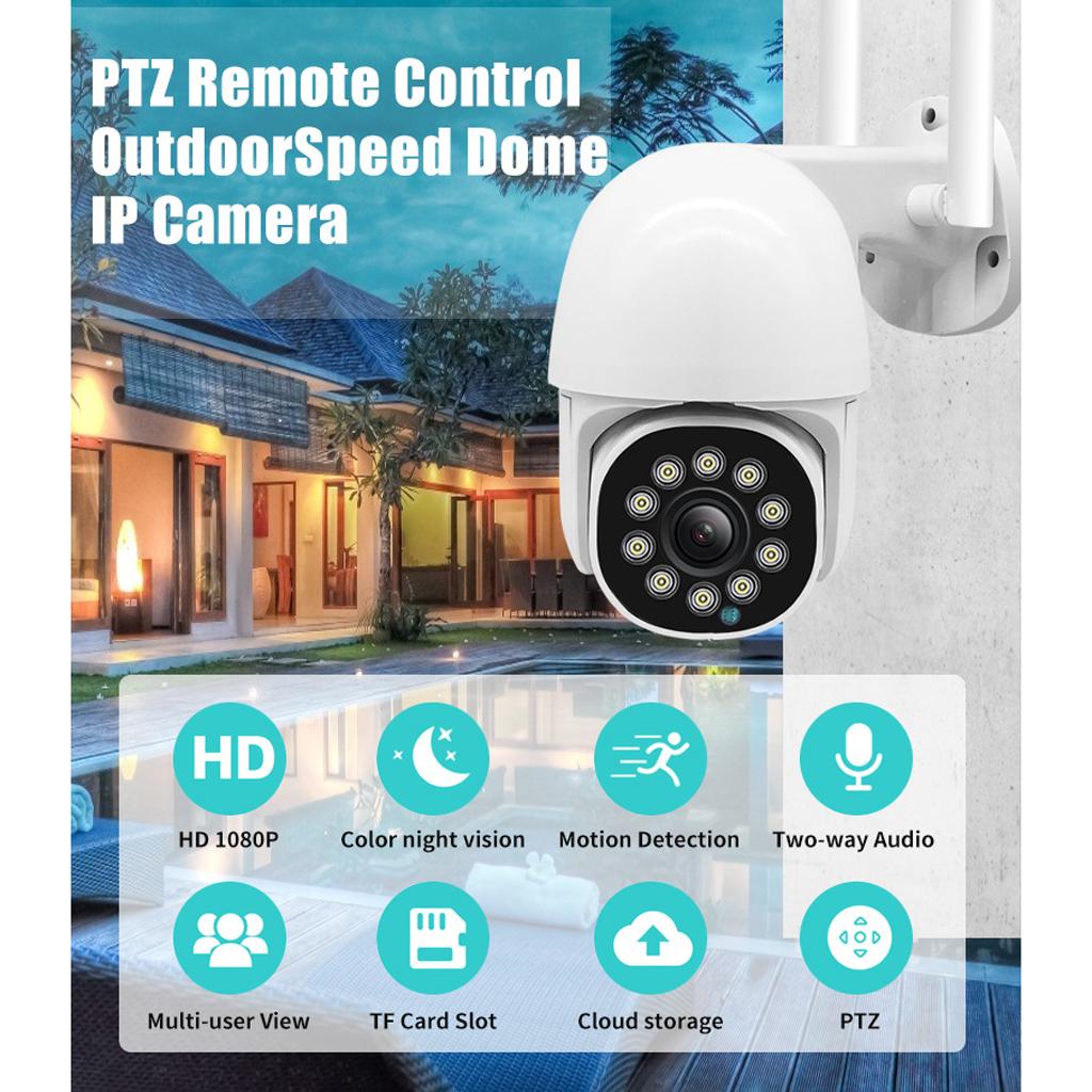 10 LEDs Wifi IP Camera 1080P Outdoor Waterproof Security Camera UK Plug