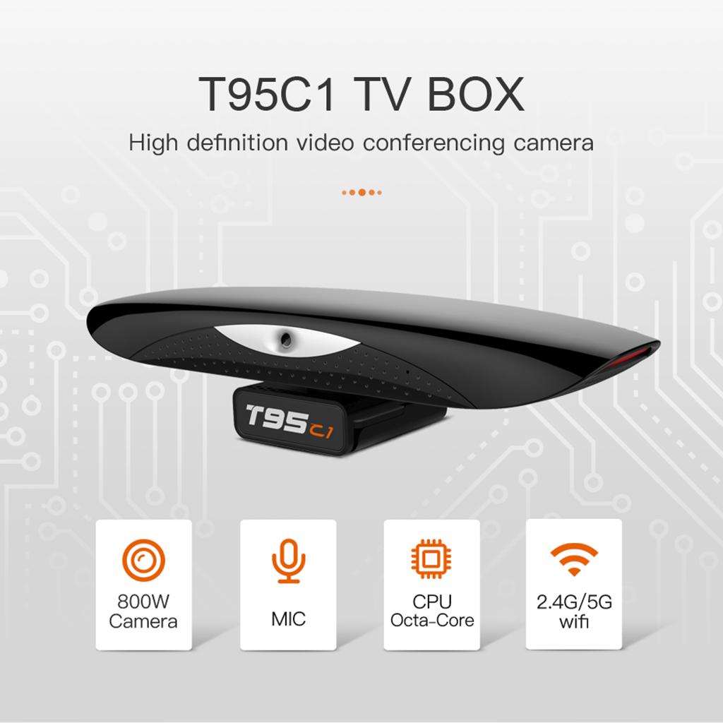 2G+16G STB T95C1 Octa Core WiFi BT 2.4G/5G 4K Media Player US Plug