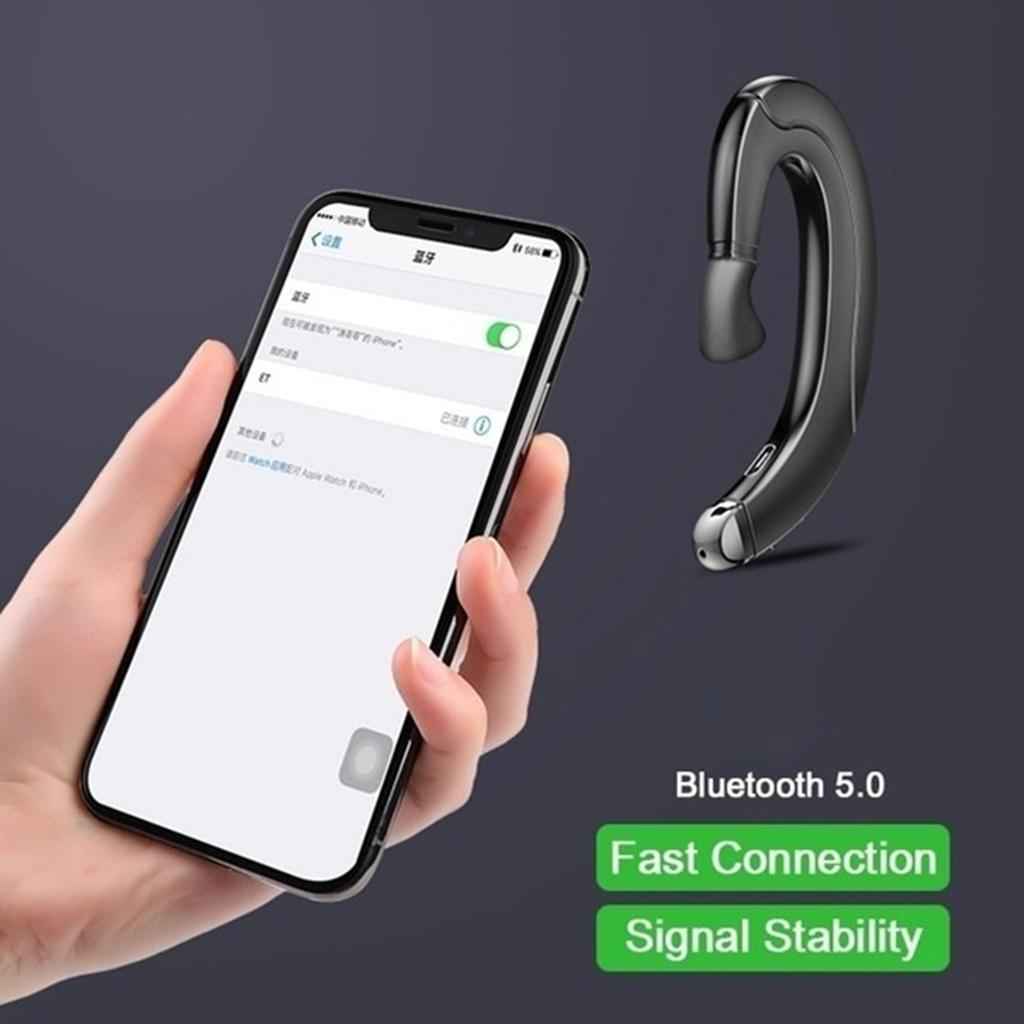 F88 Bone Conduction Bluetooth Ear-Hook Single Headphone  blue