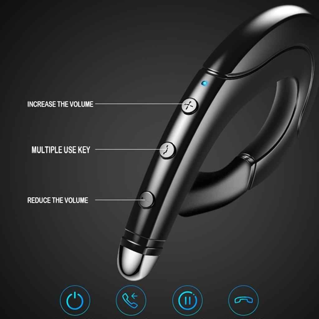 F88 Bone Conduction Bluetooth Ear-Hook Single Headphone  blue