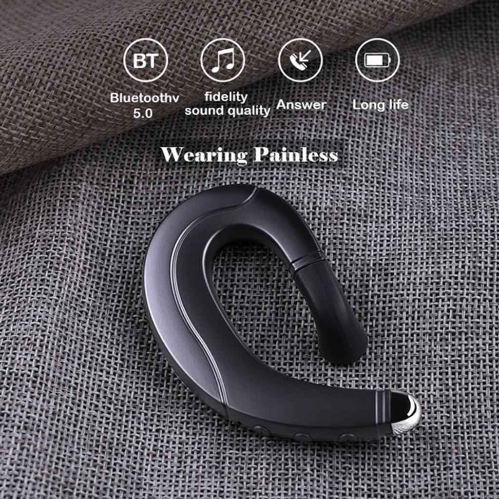 F88 Bone Conduction Bluetooth Ear-Hook Single Headphone  blue