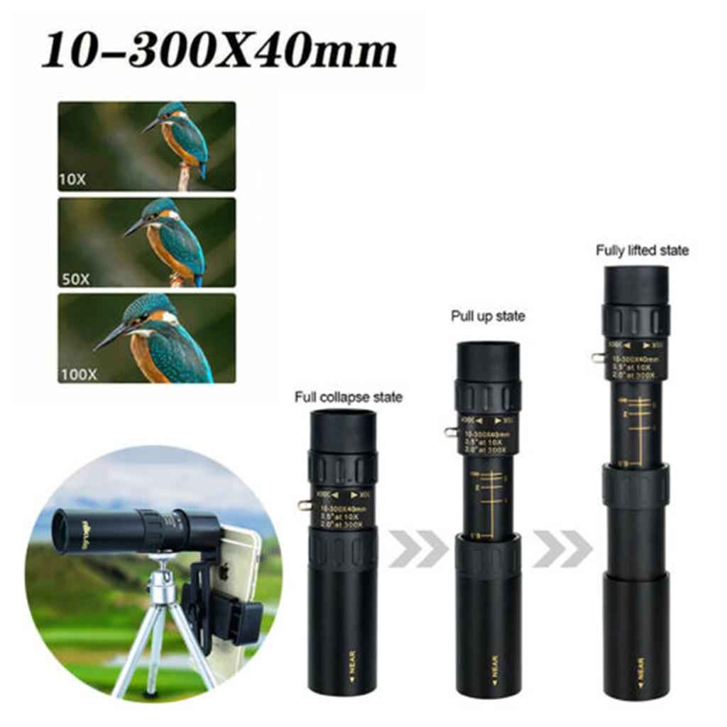 4K 10-300X40mm Zoom Monocular Telescope BAK4  1pc  Monocular