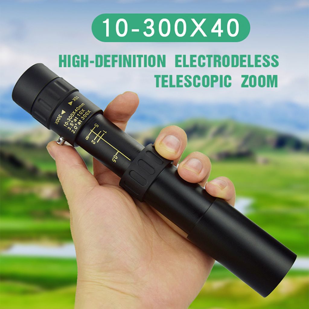 4K 10-300X40mm Zoom Monocular Telescope BAK4  Monocular + Tripod +  Clip