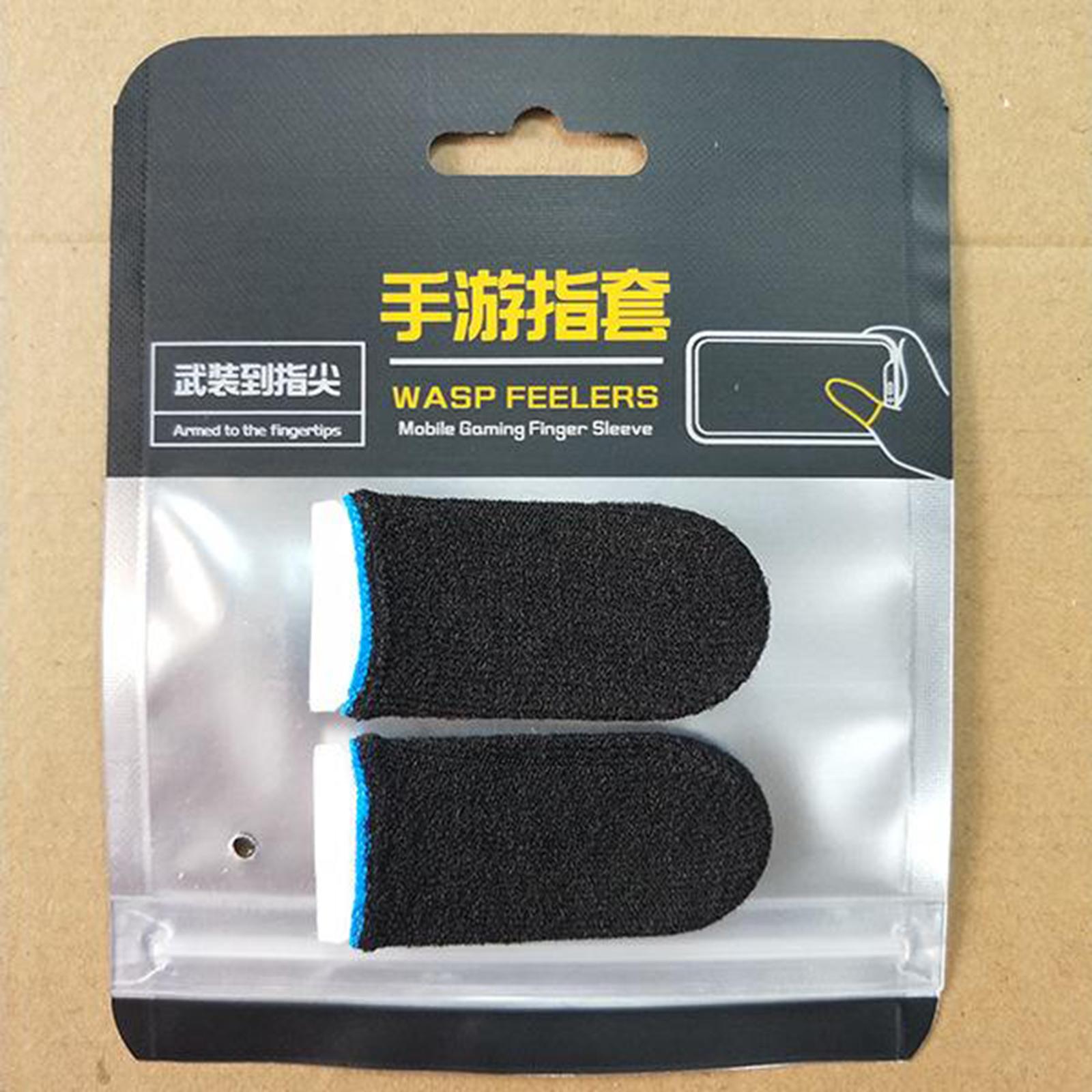 4xMobile Game Controller Finger Sleeve for Knives Out  black blue