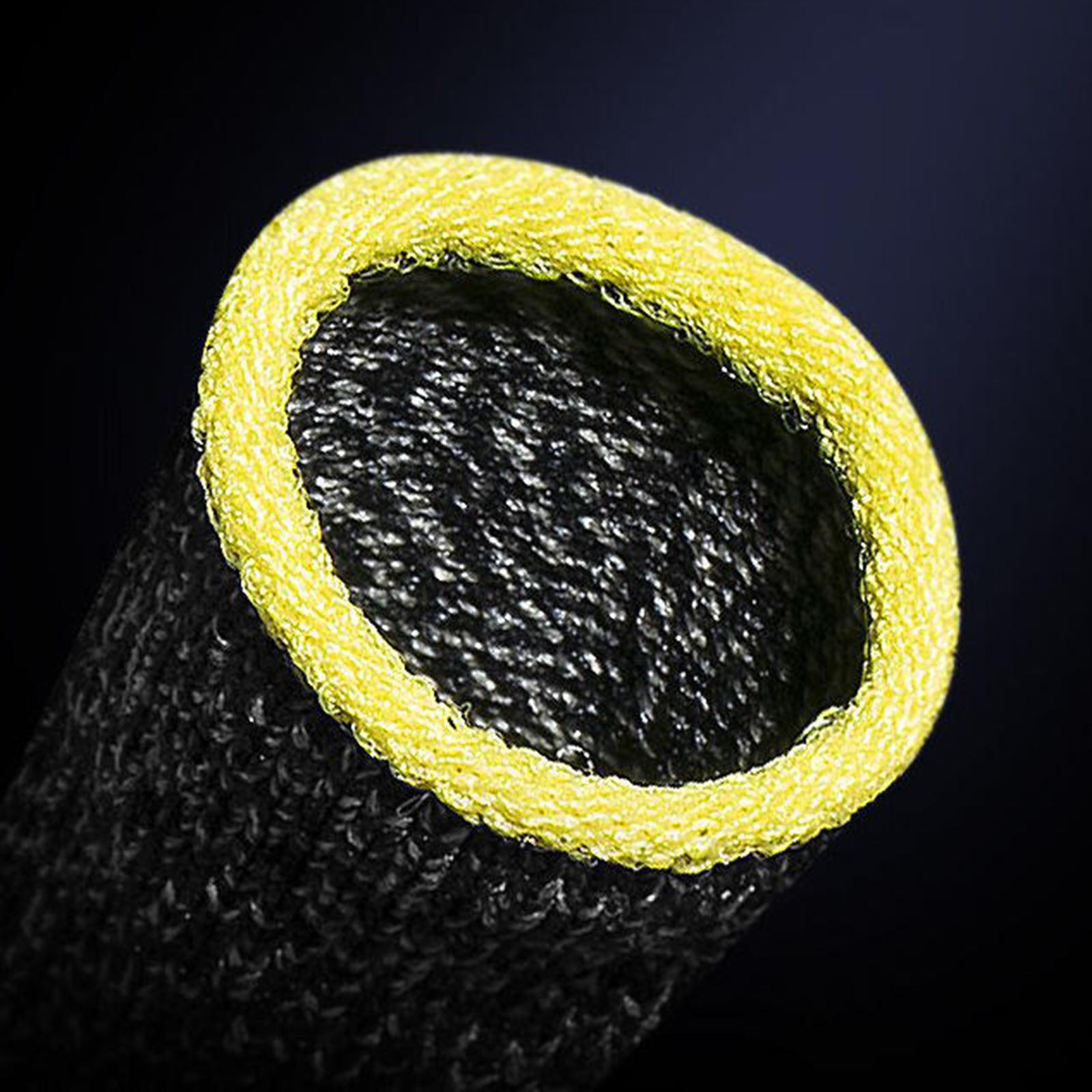 4xMobile Game Controller Finger Sleeve for Knives Out  black yellow