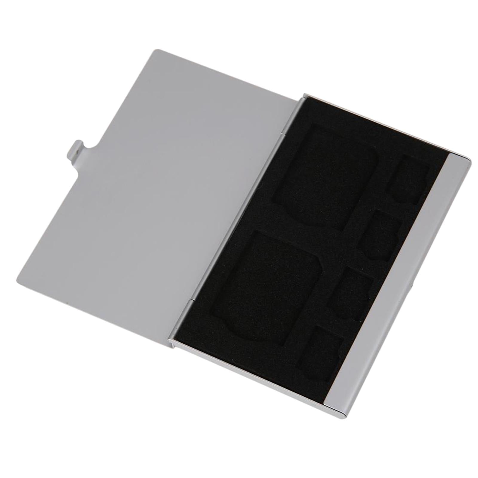 4x9 Slot Memory Card Case Protector Hold 1SD and for SDHC TF NS Game Card 4 Micro SD + 2 SD Silver