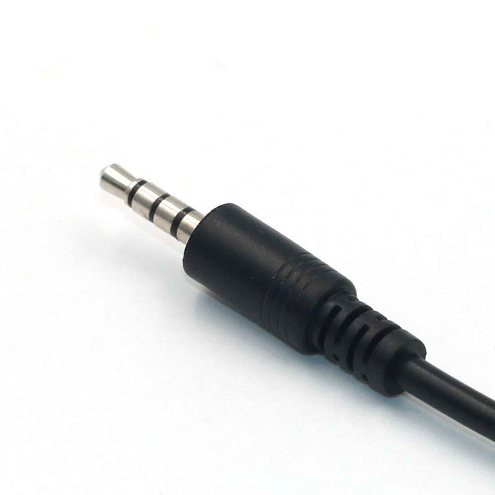 Black 3.5mm Male Audio AUX to USB Female OTG Converter Adapter Cable