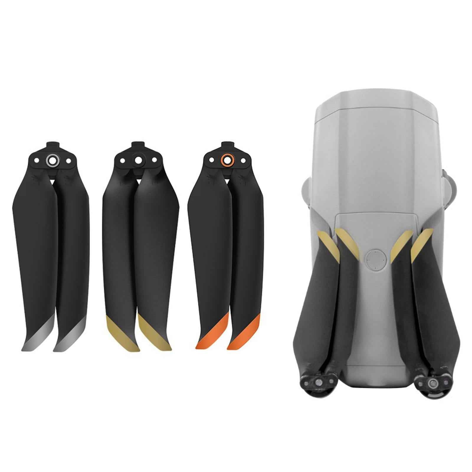 Low-noise 7238F Propellers for DJI Mavic Air 2S Drone  2 Pair Orange