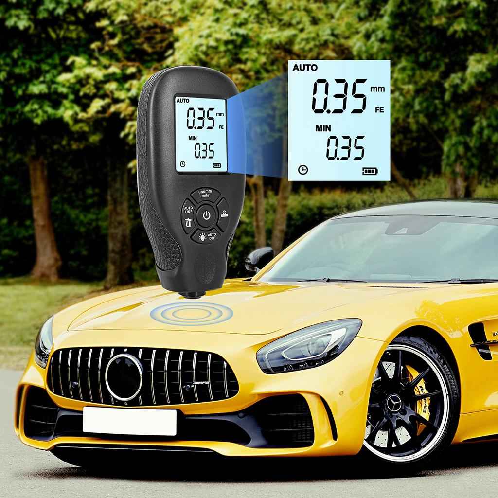HW-300 Coating Thickness Gauge for Car Digital Paint Meter Black Accessories