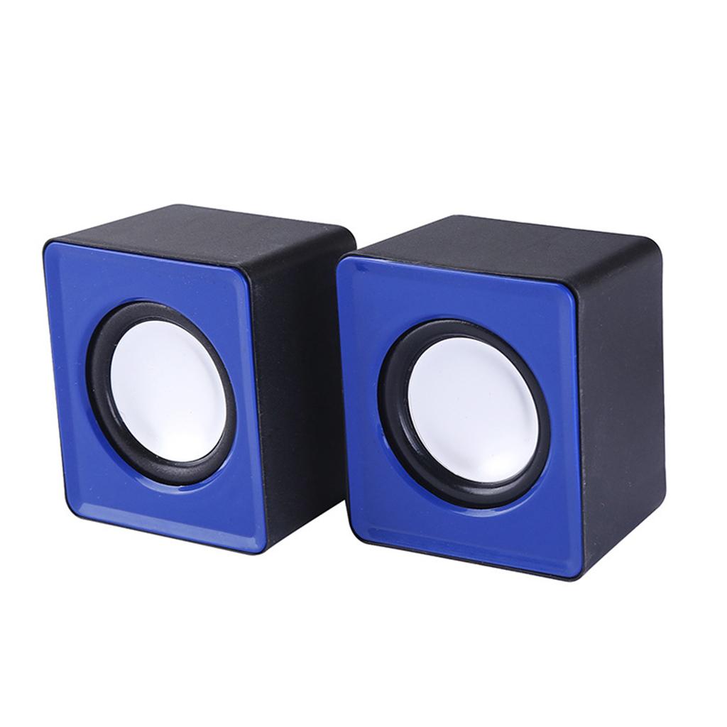 Mini Computer Speakers Stereo2.0 Subwoofer for Home Use Office Tablet  Blue