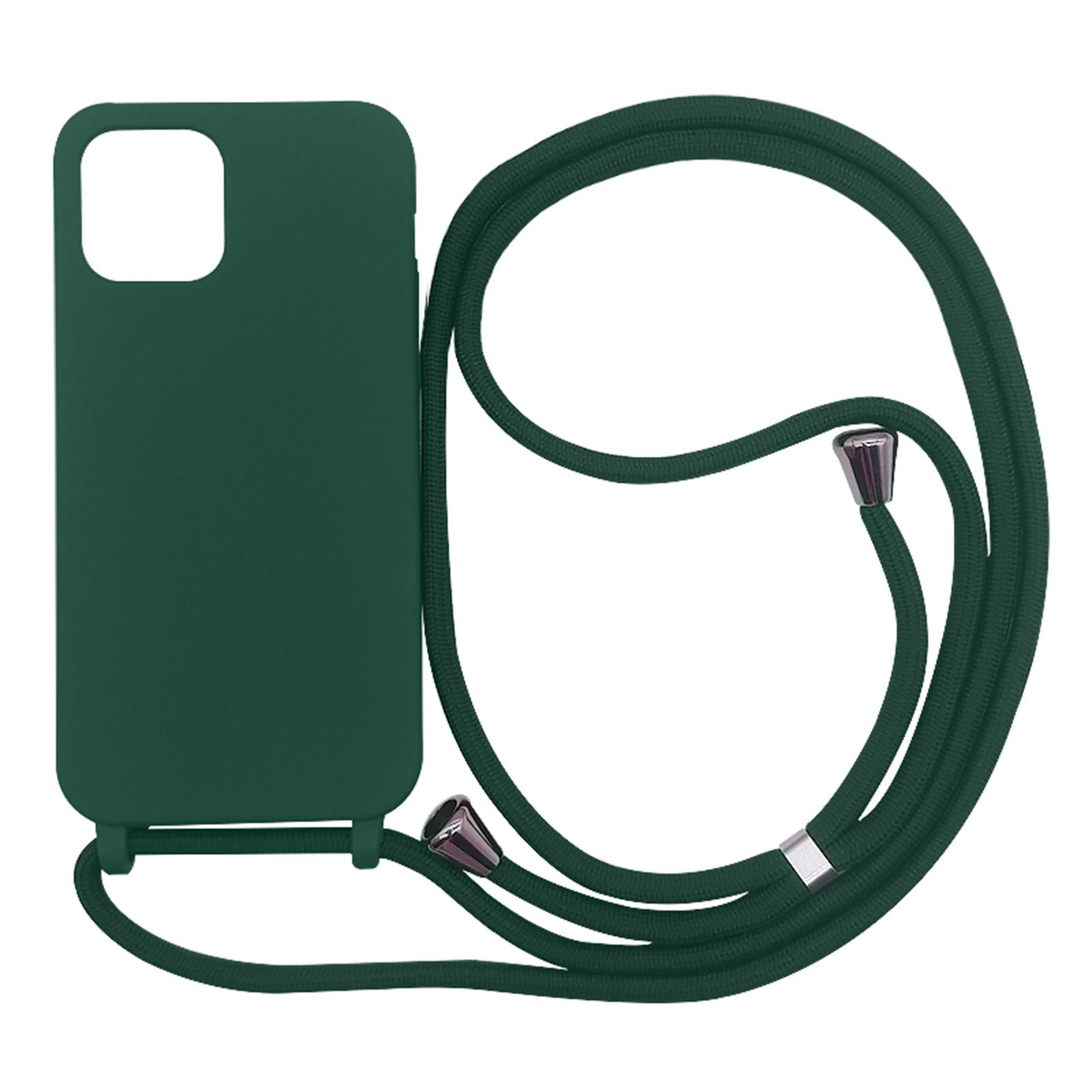 2xPhone Shell with Lanyard Set for Smartphones for Phone 12Pro  Dark Green