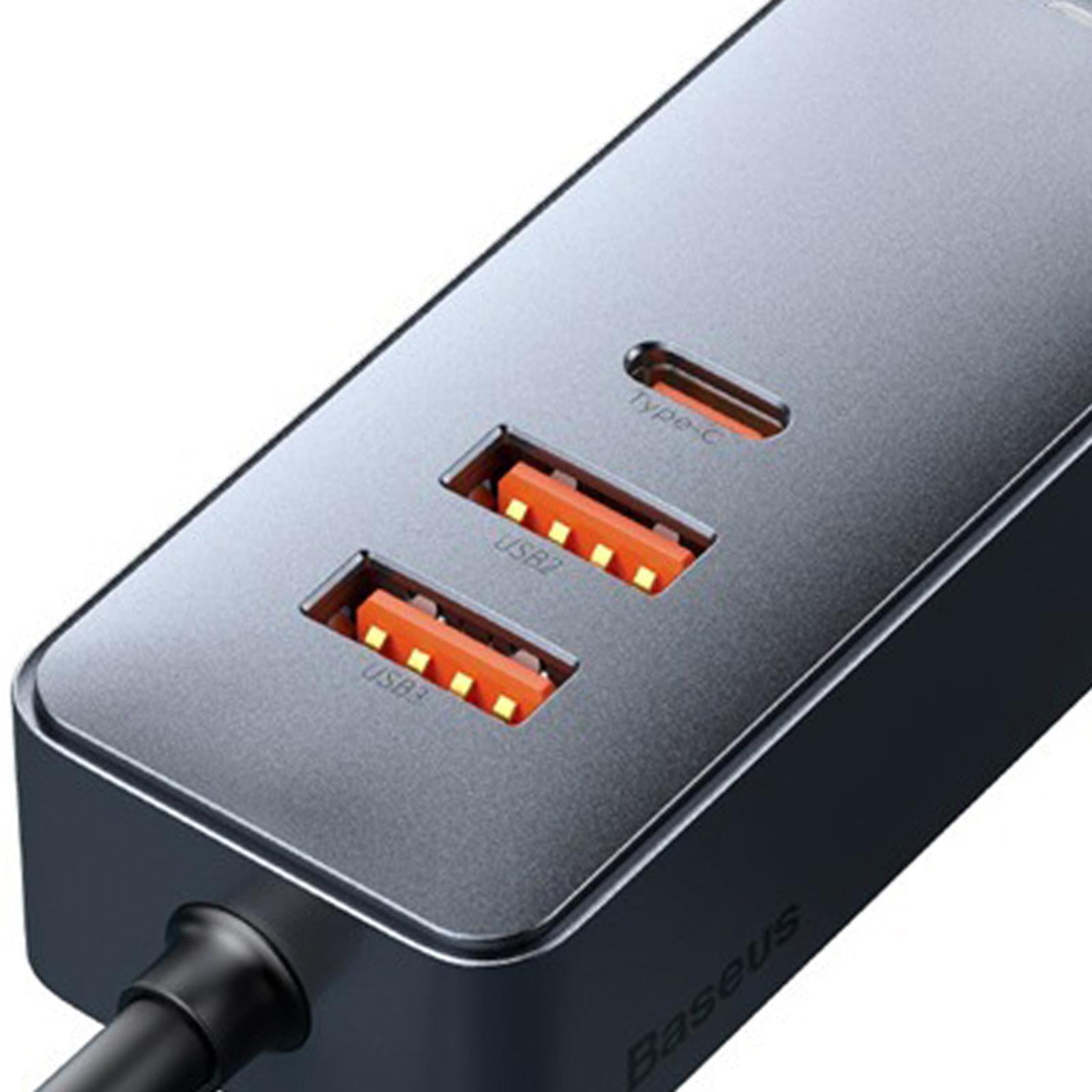 Car Charger 4x30W 4 Ports 120W USB Type-C Quick Charge for Mobilephone 2U+2C
