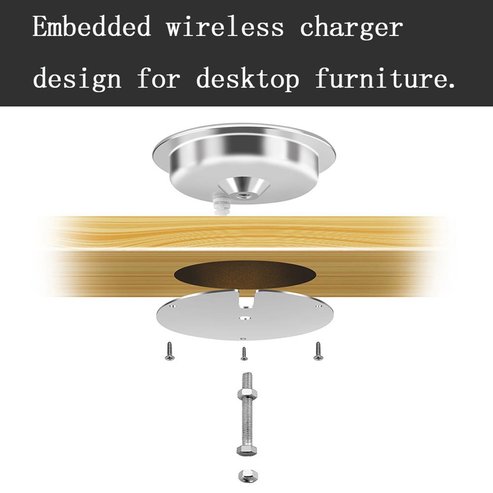 Embedded Wireless Charger Desktop Device Space Charging Restaurant Bedside