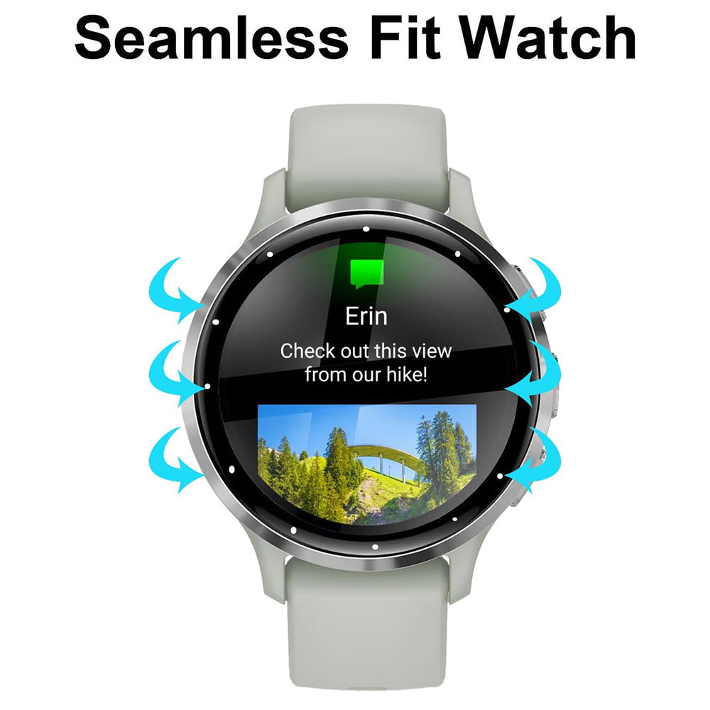 For Garmin Venu 3S Anti-scratch 3D PET Film Black Edge Watch Screen Protector